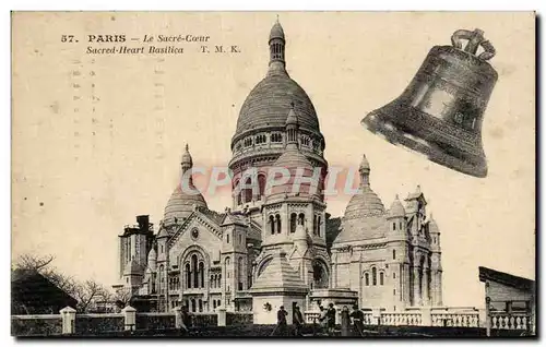 Paris Ansichtskarte AK SAcre Coeur Montmartre Cloche