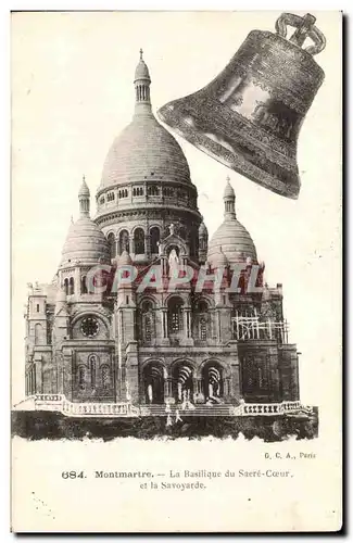 Paris Ansichtskarte AK SAcre Coeur Montmartre Cloche