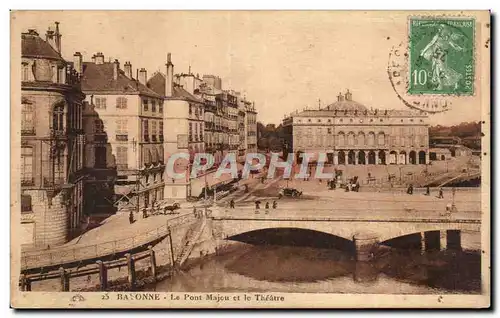 Bayonne Ansichtskarte AK Le pont Mayou et le theatre
