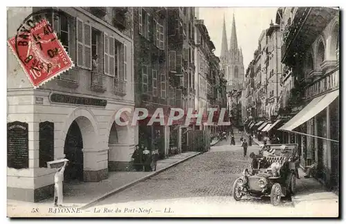 Bayonne Cartes postales La rue du Port Neuf Automobile Credit Lyonnais