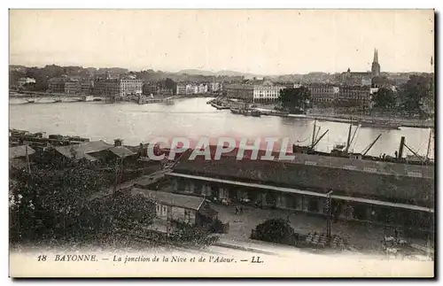 Bayonne Cartes postales La jonction de la Neve et de l&#39adour