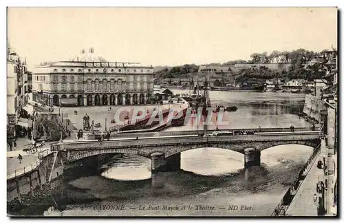 Bayonne Ansichtskarte AK Le pont mayou et le theatre