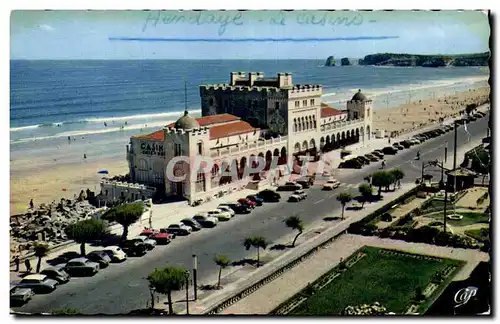 Hendaye Moderne Karte Frontiere franco espagnole Le casino et les 2 jumeaux