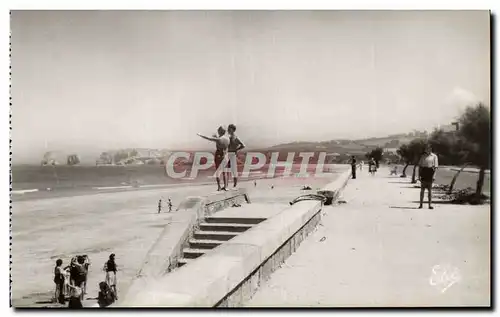 Hendaye Moderne Karte La grande plage et les deux jumeaux