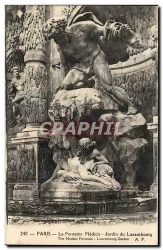 Paris Cartes postales Fontaine medicis Jardin du Luxembourg