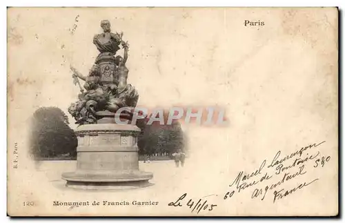 Paris Cartes postales Monument de Francis Garnier