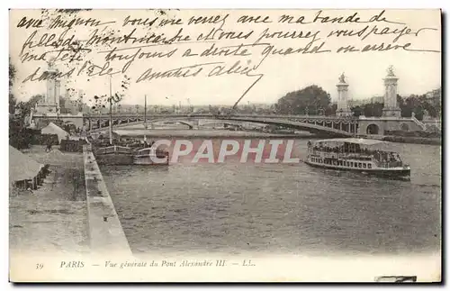 Paris Ansichtskarte AK Vue generale du pont Alexandre III