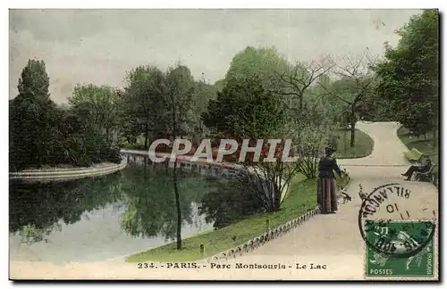 Paris Ansichtskarte AK Parc Montsouris Le lac