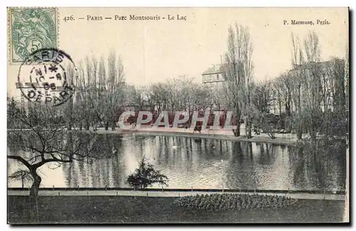 Paris Ansichtskarte AK Parc Montsouris Le lac