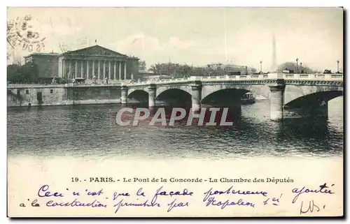 Paris Ansichtskarte AK Pont de la Concorde Chambre des deputes