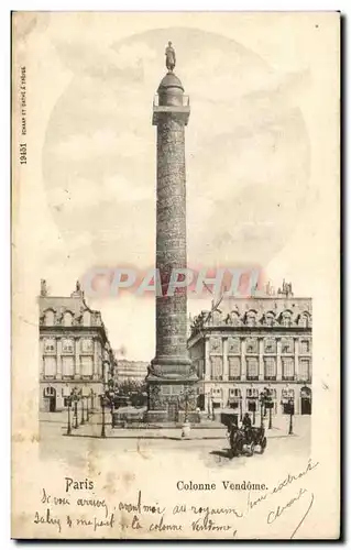 Paris Cartes postales Colonne Vendome