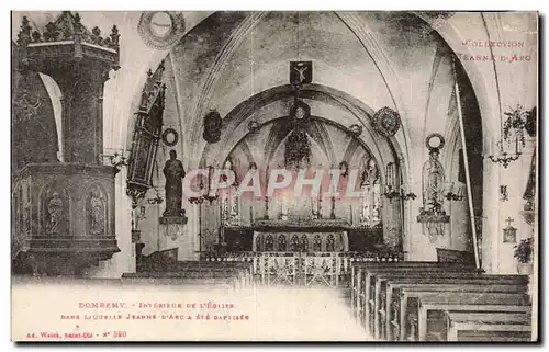 Domremy Ansichtskarte AK Interieur de l&#39eglise dans laquelle Jeanne d&#39arc a ete baptisee