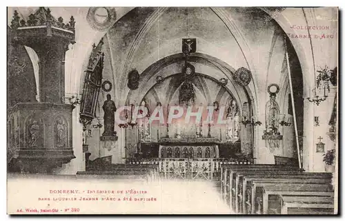 Domremy Cartes postales Interieur de l&#39eglise dans laquelle Jeanne d&#39arc a ete baptisee