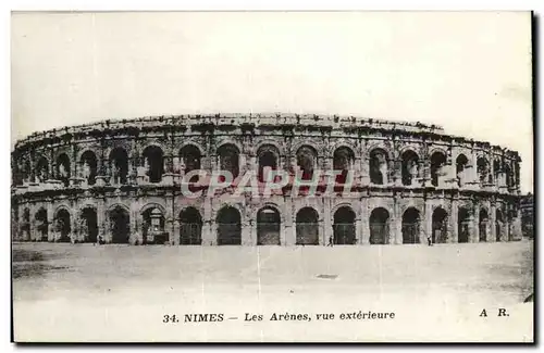 Ansichtskarte AK Nimes les arenes Vue exterieure