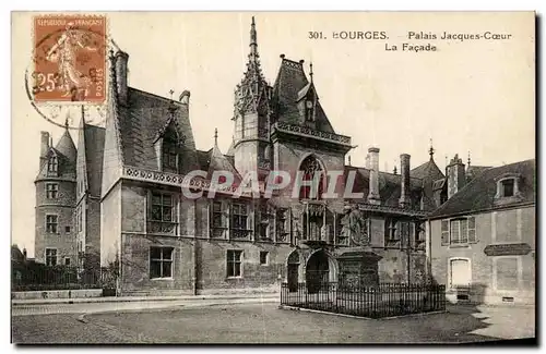 Cartes postales Bourges Palais Jacques coeur La facade