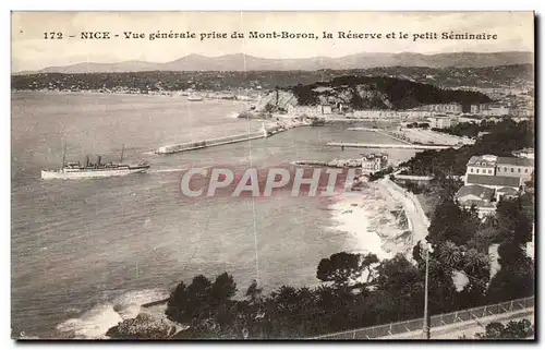 Cartes postales Nice Vue generale prise du Mont Boron la reserve et le petit seminaire