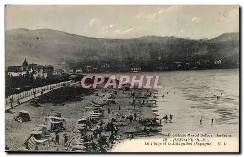 Hendaye Ansichtskarte AK La plage et le Jaizquibel