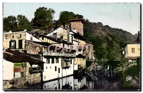 Saint Jean Pied de Port Cartes postales moderne Maisons basques sur la Nive et le pont d&#39Espagne