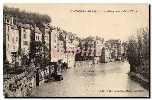 oloron Ste marie Ansichtskarte AK Les maisons sur le gAve d&#39Aspe