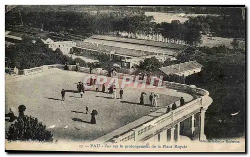 Pau Cartes postales Vue sur le prolongement de la place royale