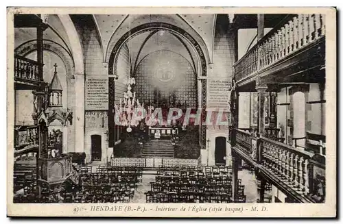 Cartes postales Hendaye Interieur de l&#39eglise