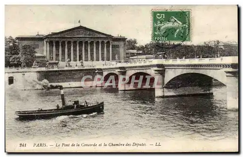 Cartes postales Paris Pont de la Concorde et la chambre des deputes