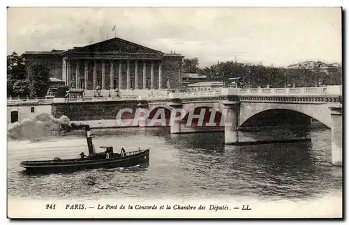 Cartes postales Paris Pont de la Concorde et la chambre des deputes