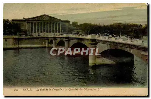 Ansichtskarte AK Paris Pont de la Concorde et la chambre des deputes