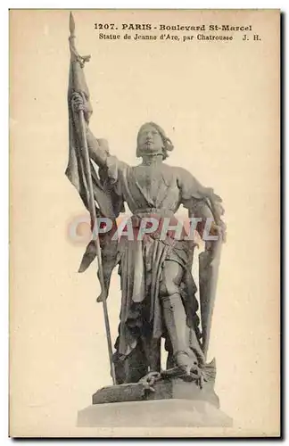 Ansichtskarte AK Paris Boulevard St marcel Statue de Jeanne d&#39arc par Chartrousse