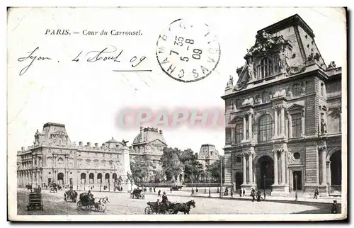 Ansichtskarte AK Paris Cour du Carrousel Louvre