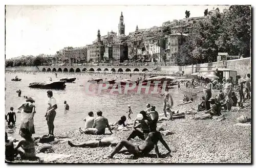 Cartes postales moderne Menton La plage