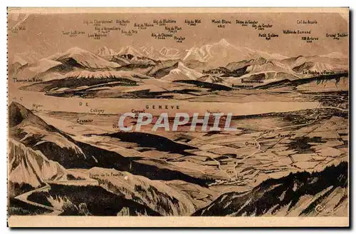 Cartes postales moderne Gex Faucille Vue sur les Alpes