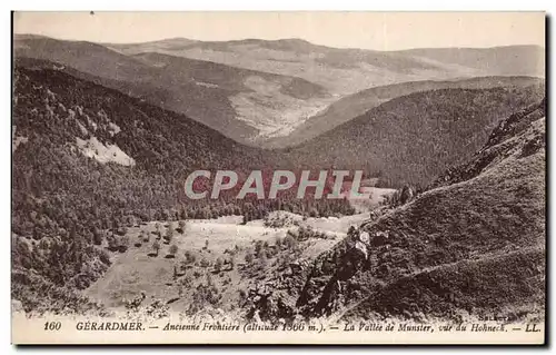 Cartes postales Gerardmer Ancienne frontiere La vallee de Musnter vue du Hohneck