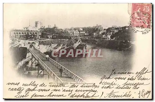 Cartes postales Biarritz Semaphore et passerelle