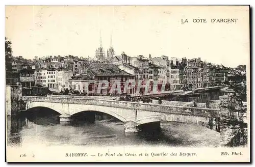 Ansichtskarte AK Bayonne Le pont du genie et le quartier des basques