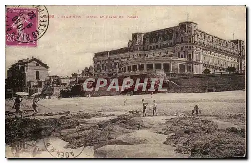 Cartes postales Biarritz Hotel et plage du palais