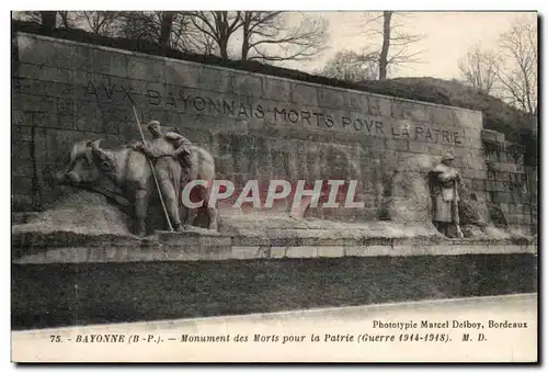 Cartes postales bayonne Monument des morts pour la patrie 1914 1918