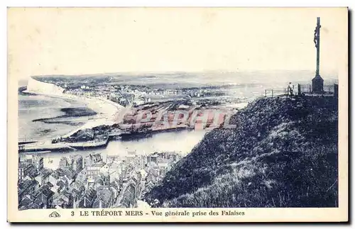 Cartes postales Le Treport Mers Vue generale prise des Falaises