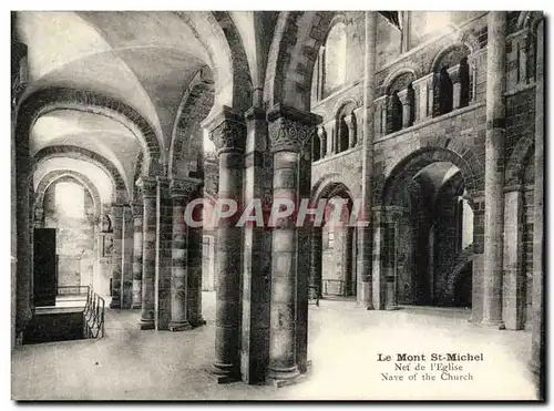 Cartes postales Le Mont St Michel Nef de l'eglise