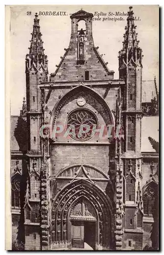 Cartes postales Bordeaux Eglise St Michel Facade principale