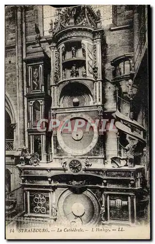 Cartes postales Strasbourg La cathedrale L'horloge