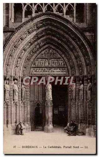 Cartes postales Bordeaux La cathedrale Portail nord