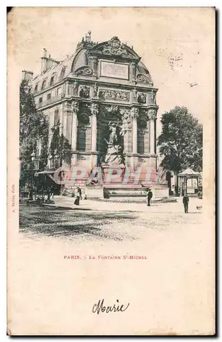 Paris Ansichtskarte AK Fontaine St michel