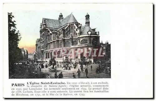 Paris Ansichtskarte AK Eglise Sainte Eustache