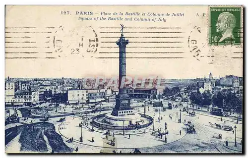 Paris Cartes postales Place de a Bastille et colonne de Juillet