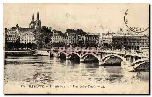 Bayonne Ansichtskarte AK Vue generale et le pont St Esprit