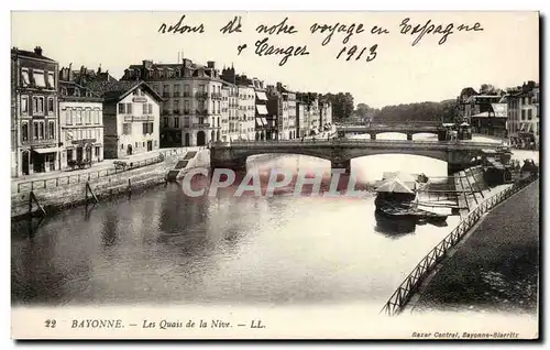 Bayonne Cartes postales Les quais de la Nive