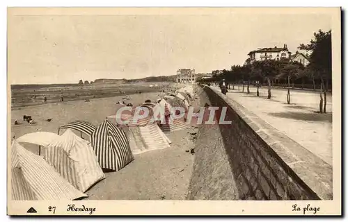 Hendaye Cartes postales La plage