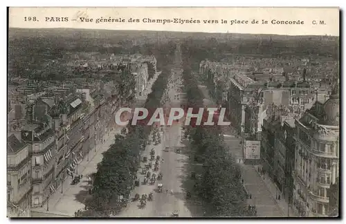 Paris Ansichtskarte AK Vue generale des Champs Elysees vers la place de la Concorde