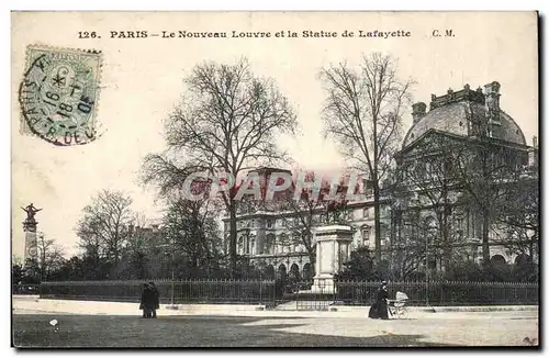 Paris Ansichtskarte AK Le nouveau Louvre et la statue de Lafayette